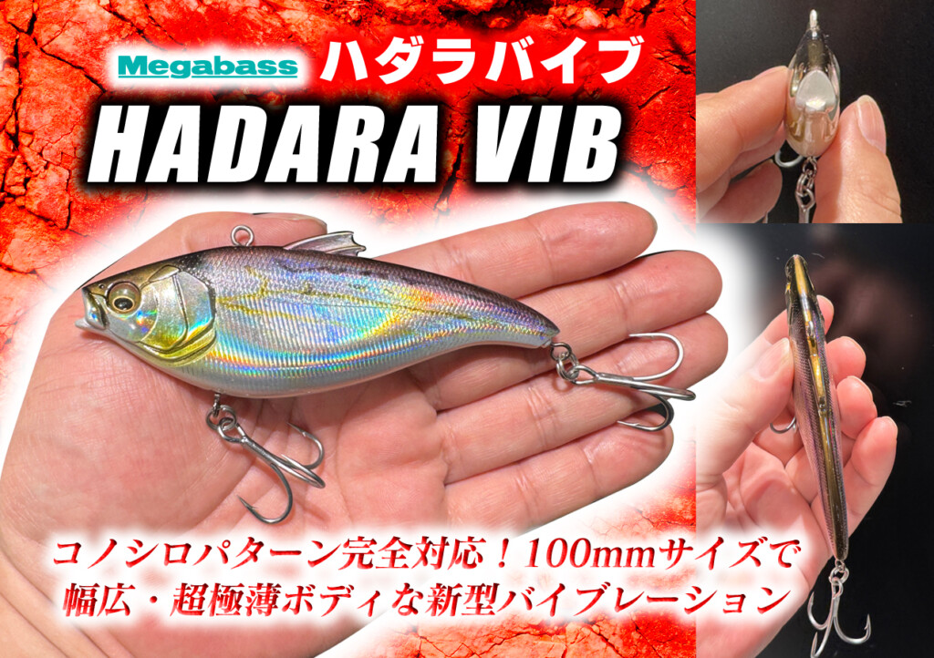 ハダラバイブ】大型シーバス・コノシロパターン対応！100mmサイズ極薄