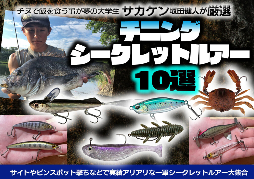 チニング・シークレットルアー10選【サカケン・坂田健人/チヌで飯を